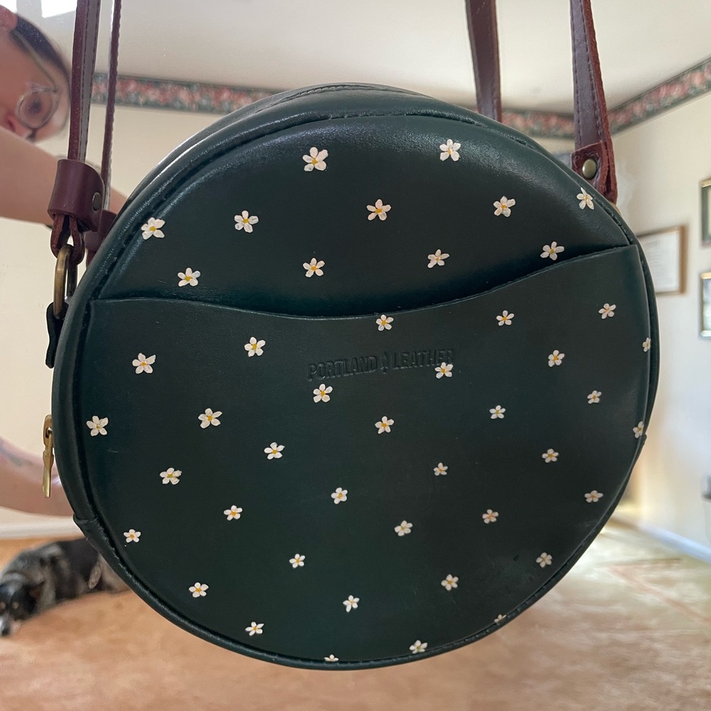 CUSTOM PAINTED Portland Leather Circle Purse